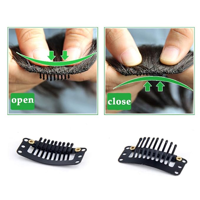 12 Natural Black Wavy U-Shape Part Half Wig One Piece Clip in Hair Extensions Clip in Hairpiece for Women Natural Looking