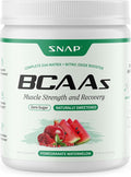 Snap BCAA Powder Essential Amino Energy Supplement with Nitric Oxide Booster - Watermelon Flavor - Pre Workout Powder Recovery Supplements Post Workout Muscle Strength &amp Performance (30 Servings