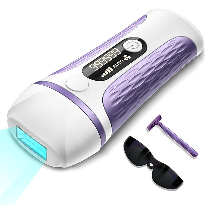 IPL Laser Hair Removal Device Permanent for Women &amp Men 999999 Flashes Safe Effective Lasting Hair Remover Alternative to Salon for Face Arms Armpit Legs Bikini Area Whole Body Home Treatment