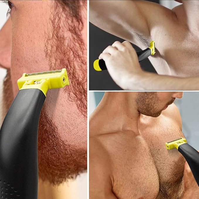 Ailsion Wet and Dry Shaver Electric Razor for Men and Women Shaver for Body Hair Multifunctional Grooming Tool Men's and Women's Electric Shaver for Shaving Pubic Hair (a set) 1
