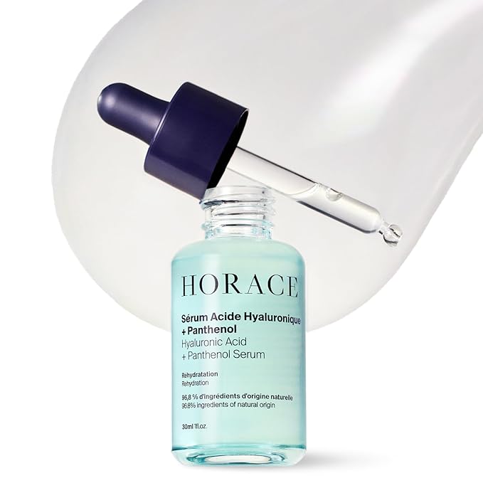 HORACE Hyaluronic Acid + Panthenol Face Serum for Men ? Advanced Moisturising Facial Treatment for Dry Skin Dehydration Lines and Elasticity ? Vegan Skincare for All Skin Types ? Unscented 30ml
