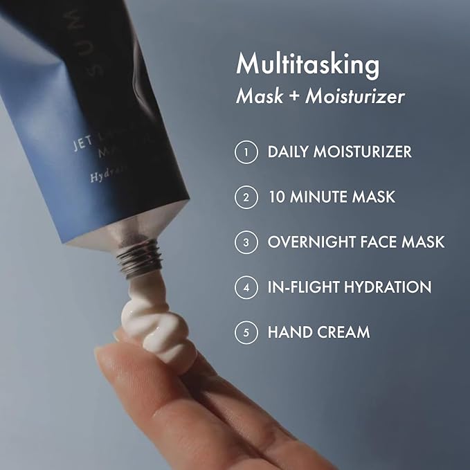 Summer Fridays Jet Lag Mask Mini - Hydrating Face Moisturizer + Mask - Enriched with Hyaluronic Acid Niacinamide Glycerin + Antioxidants Helps Nourish Skin for a Renewed + Radiant Complexion (1 Oz)