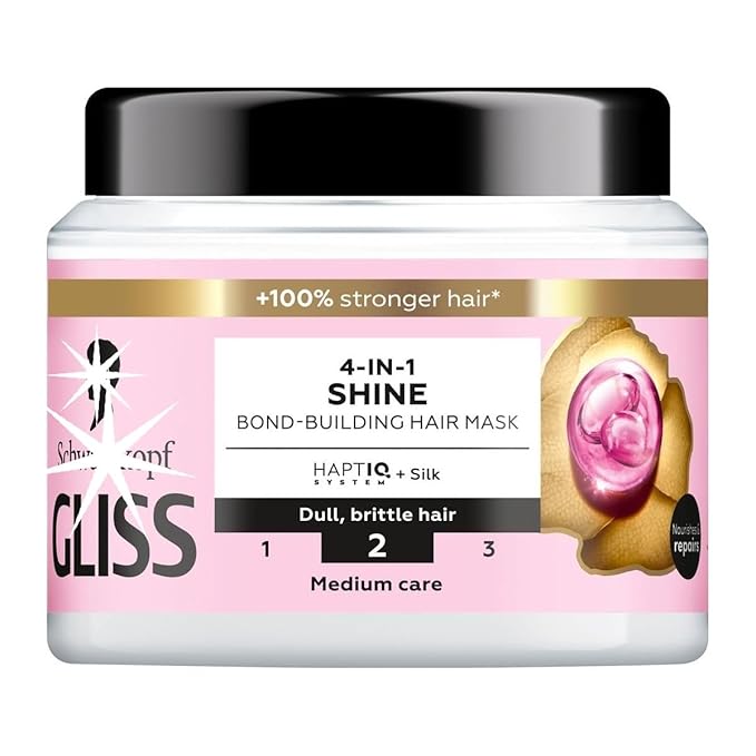 Gliss Liquid Silk 4-in-1 Highlighter Bond Building Mask for Hair 400 ml Mask for Hair Strengthening and Shine
