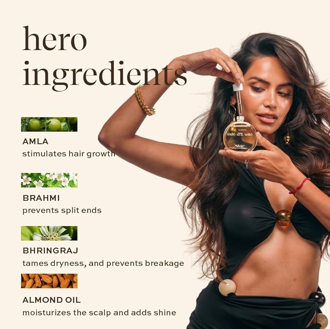 Inde Wild Hair Oil 16+ Ayurvedic drafts Strengthening and Hydrating Treatment for Scalp and Roots