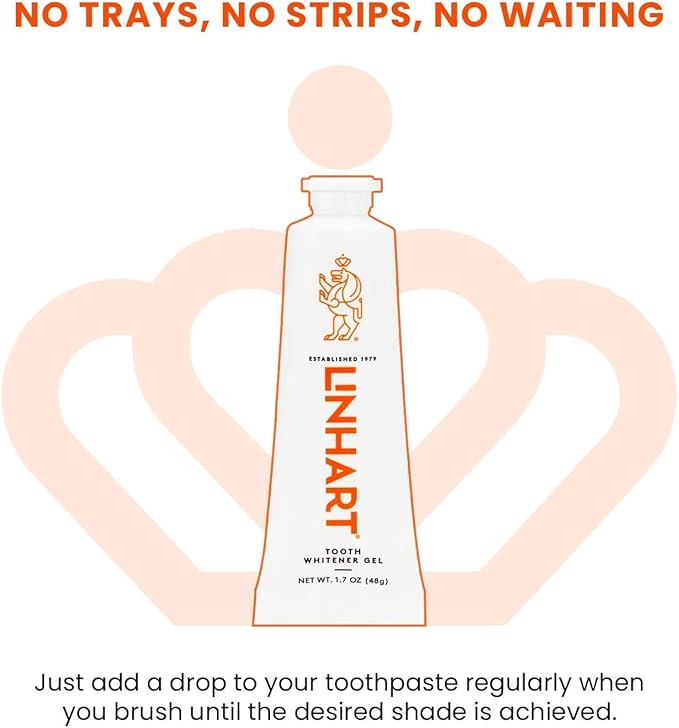LINHART Whitening Toothpaste 3.4 Oz and Teeth Whitening Gel 1.7oz ? Set for Sensitive and Normal Teeth (Smile Set)