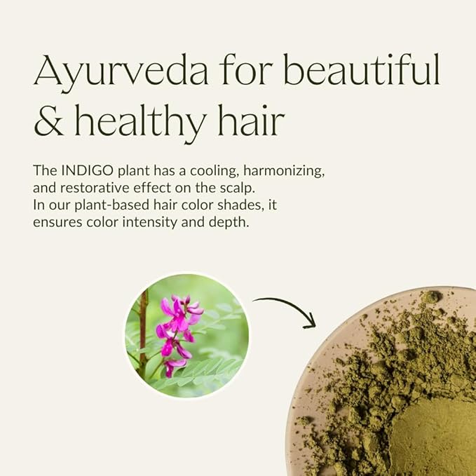 khadi BLUE BLACK Natural Hair Color - Let your hair shine in a mysteriously deep blue-black hue - 100% herbal &amp natural - 3.5 oz