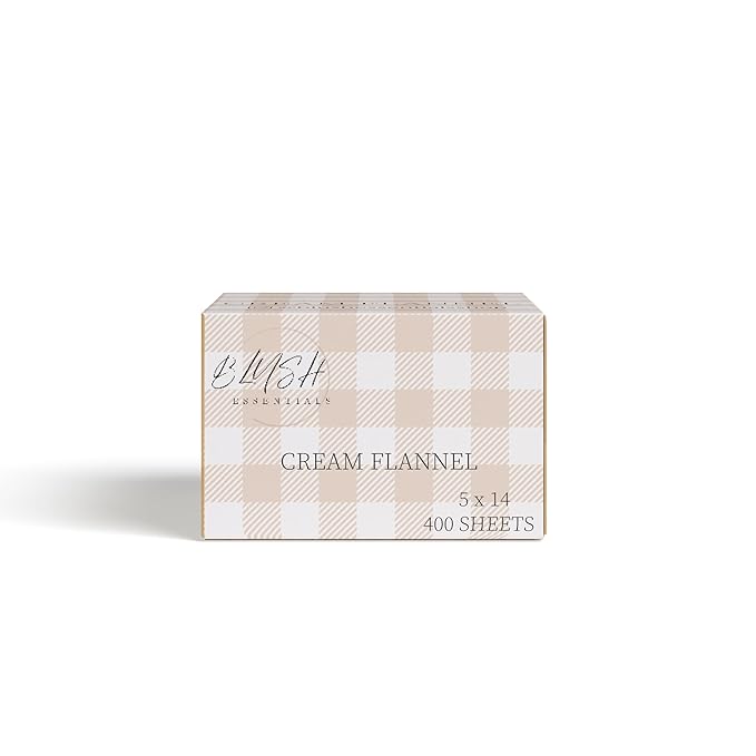 Cream Flannel Hair Salon Pop Up Foils Aluminum Foil Sheets for Highlighting and Coloring Salon Hair Foils 5x14 400 Foil Sheets (LONG FOILS) (Cream Flannel 5in x 14in)