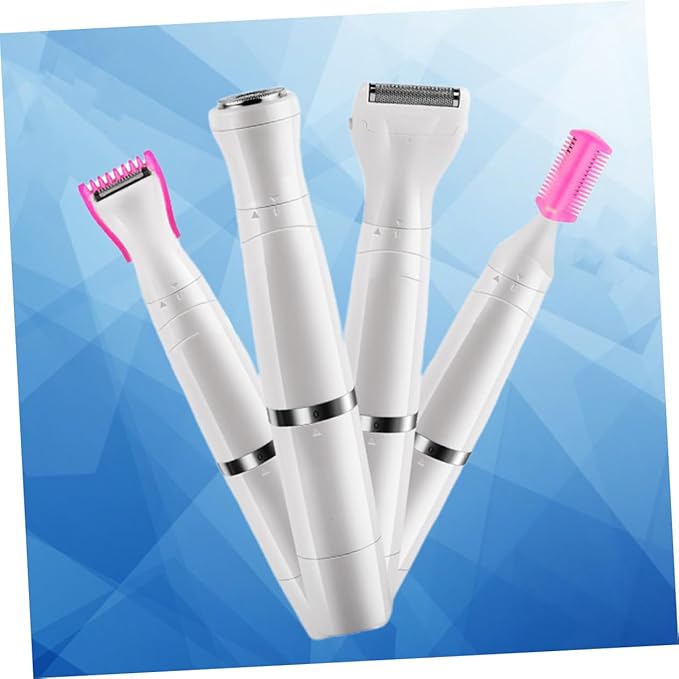 1Pc Electric Shaver for Women Armpit Body Hair Trimmer Rechargeable Painless Hair Removal Device in Pearl White for Sensitive Areas Easy Cleansing