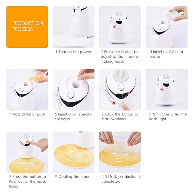 DeMoce Face Mask Maker Facial Mask Machine with 32 Counts Collagen Pills Make Your Own Face Masks Kit Home Automatic DIY Face Mask Maker Facial Cream Maker Gifts for Women Girls