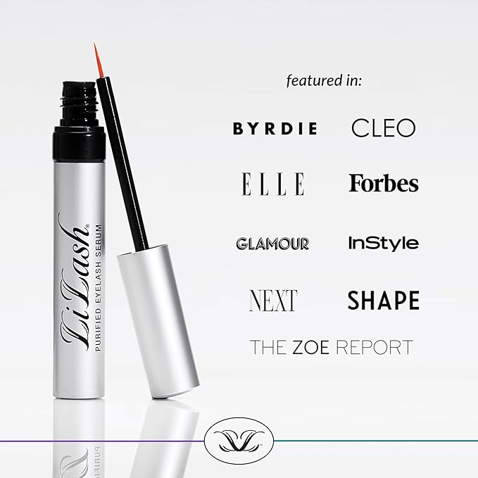 LiLash XL Eyelash Serum to Grow Longer &amp Fuller-Looking Lashes - Eyelash Growth Enhancer Safe for Use with Contacts Lash Extensions Sensitive Eyes - Vegan &amp Cruelty-free (4mL 6-Month Suppl