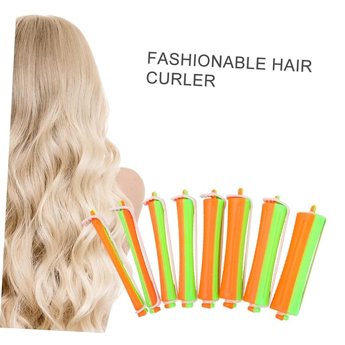 10-Piece Hair Curling Rod Set Double Color Hollow Perm Rods for DIY Styling Suitable for Home and Salon Use Fashionable Hair Curlers