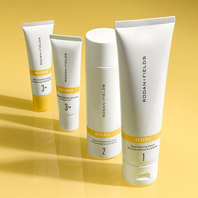 Rodan + Fields Reverse Regimen: Cleanser Toner Lotion SPF 50 &amp Treatment | Daily Moisturizer | Contains Vitamin C &amp Retinol | Skincare Sets &amp Kits | Face Wash for Women | Self Care