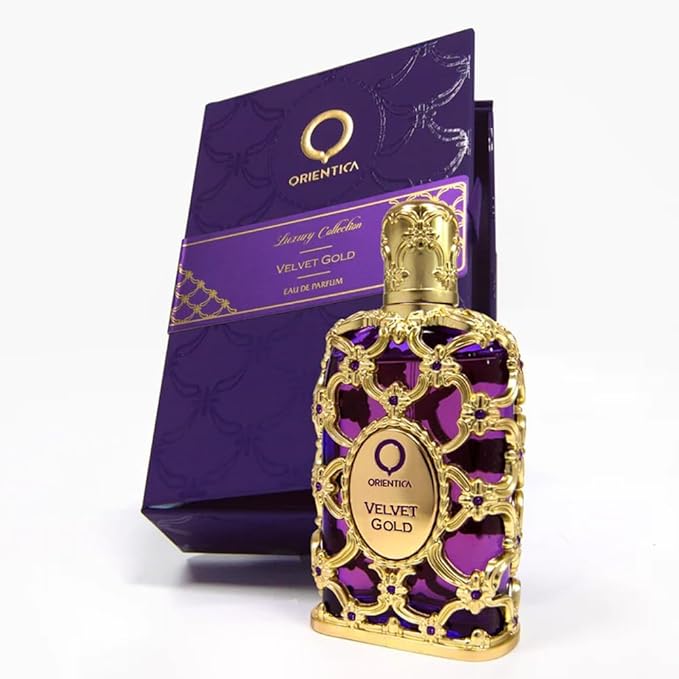 Orientica Luxury Collection Velvet Gold Eau De Parfum ? Vanilla Bergamot Gourmand Caramel Violet Patchouli Rose Musk Animalic Amber - Arabic Perfume for Men &amp Women ? 2.7oz/80ml