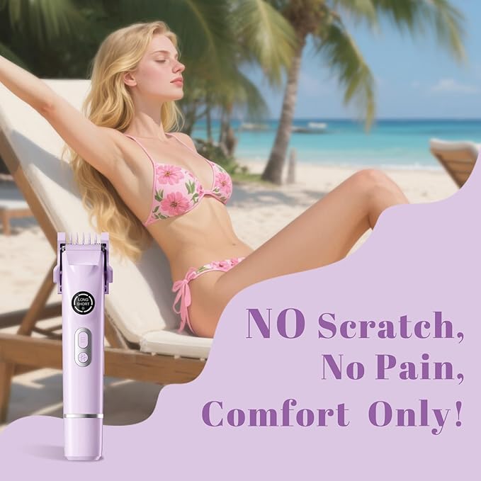 4-in-1 Waterproof Electric Bikini Trimmer &amp Body Hair Trimmer&amp Electric Razors for Shaving Woman- Rechargeable Shaver - IP7-compact for Travel