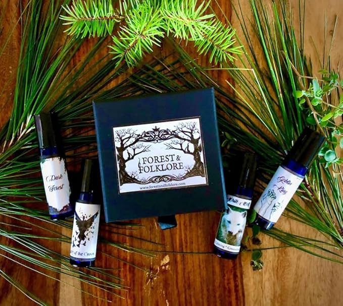 Dark Academia Perfume Rollers Forest &amp Folklore Gift Box Set