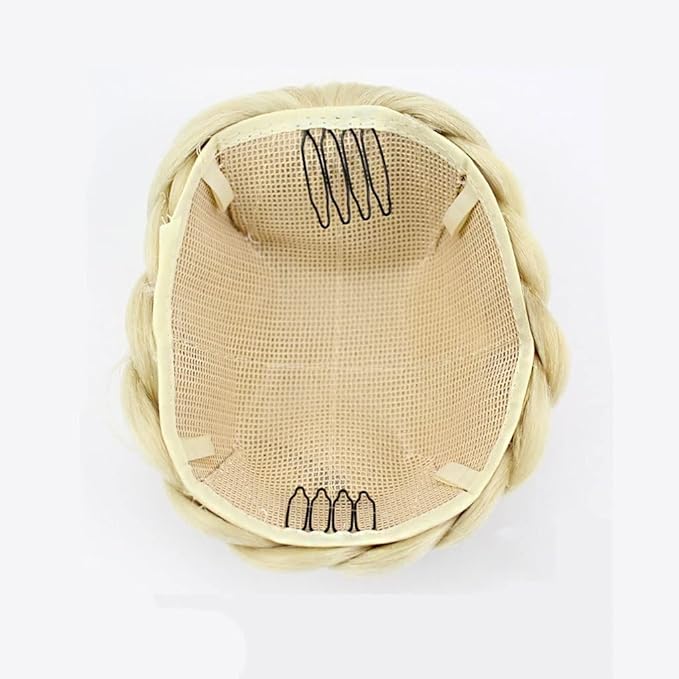 Hair Bun Pieces for Women 1 Pack Synthetic Bun Braided Ponytail Hair Extensions Women's Donut Curls Accessories for Women