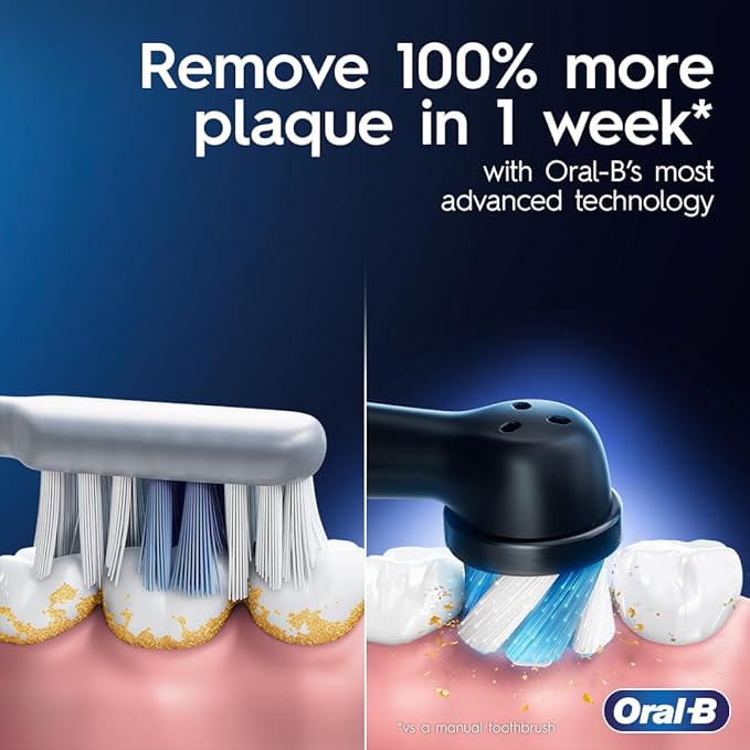 Oral-B iO Series 8 Electric Toothbrush with 2 Replacement Brush Heads and Travel Case Rechargeable Toothbrush Black Onyx