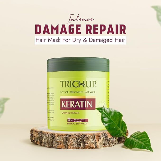 Trichup Keratin Hot Oil Treatment Hair Mask For Flexible Strong &amp Manageable Hair - 500ml