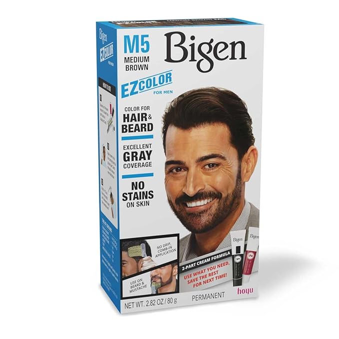 M5 Bigen EZ Color for Men Medium Brown - 3 Pack