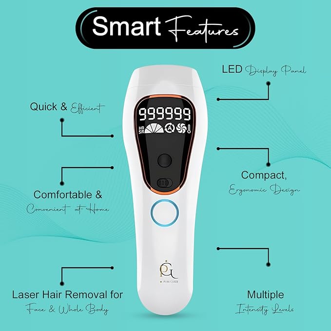 Professional IPL Laser Hair Removal Device &amp Epilator for Women and Men 999999 Flashes Permanent Hair Reduction for Face Legs Arms Bikini Line &amp Body Painless Treatments for Smooth Skin