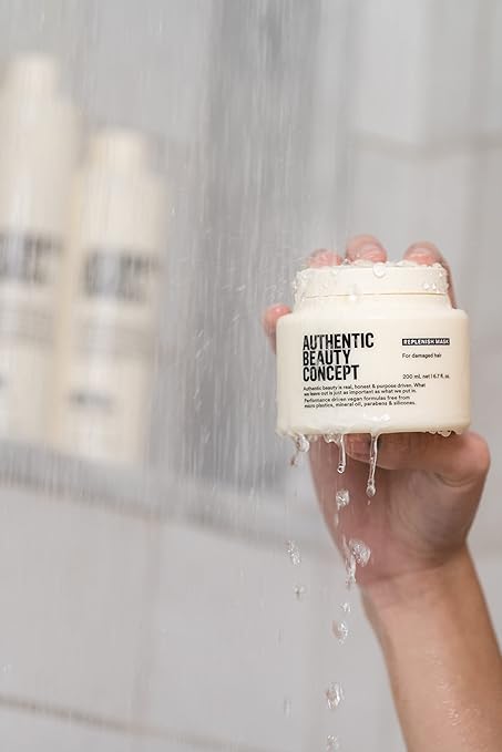 Authentic Beauty Concept Replenish Mask | Damaged Hair | Strengthens Hair Fiber | Vegan &amp Cruelty-free | Silicone-free