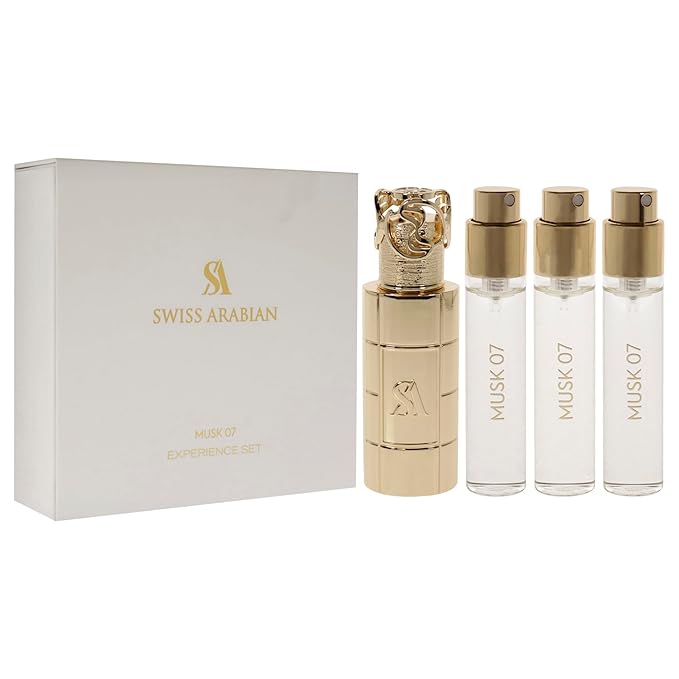 Swiss Arabian Musk 07 Trio Pack for Unisex - 3 x 1 oz EDP Spray Travel Spray Case