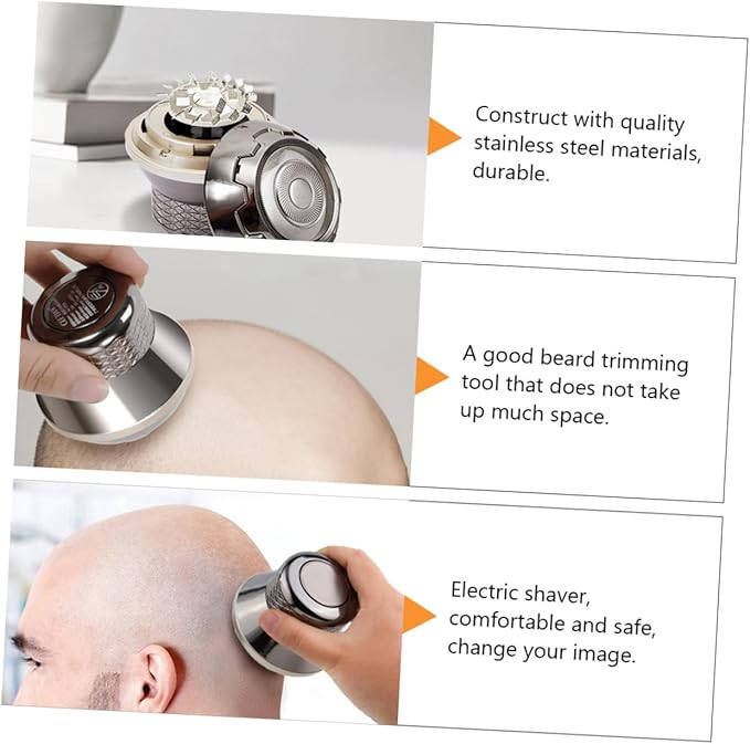 minkissy Remove Grey Beard Electric Trimmer Machine Men's Portable Hair Trimmer Waterproof Beard Shaving Razor Head Shaving Machine