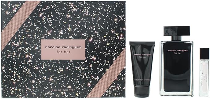 Narciso Rodriguez for Her Gift Set (Eau de Toilette 3.3 fl. oz + Body Lotion 1.6 fl. oz + Eau de Toilette 0.33 fl. oz)