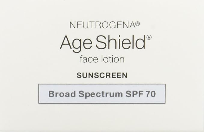 Neutrogena Age Shield Anti-Oxidant Face Lotion Sunscreen with Broad Spectrum SPF 70 Oil-Free &amp Non-Comedogenic Moisturizing Sunscreen to Prevent Signs of Aging 3 fl. oz (Pack of 2)