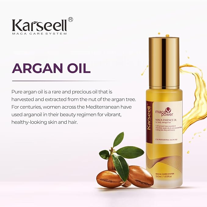 Karseell Purple Hair Mask with Argan Oil for Blonde Silver Gray Hair Brass Neutralizing Treatment 16.9 fl oz + 1.69 fl oz