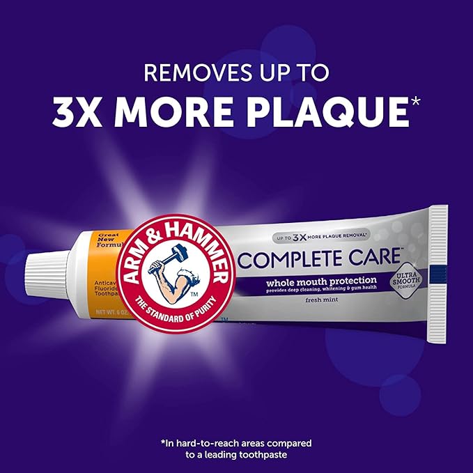 Arm &amp Hammer Complete Care Stain Defense Fluoride Anticavity Toothpaste 6 oz (Pack of 6) (Packaging May Vary) (Packaging May Vary)