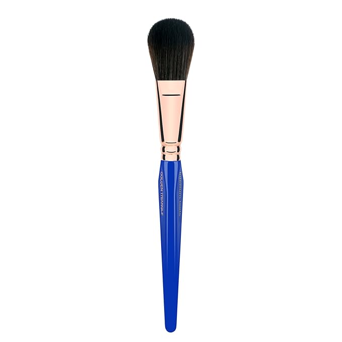 Bdellium Tools Professional Makeup Brush - Golden Triangle 964 All-Purpose Blusher - With All Vegan and Soft Synthetic Fibers For Precise Blush Application (Blue 1pc)