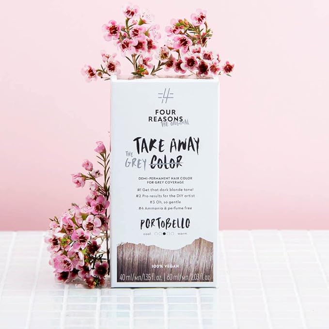 Four Reasons Takeaway Root Touch Up Hair Dye ? Portobello 7.0 ? Demi-Permanent Color - Gray Coverage Root Hair Dye for Women ?Vegan &amp Fragrance Free