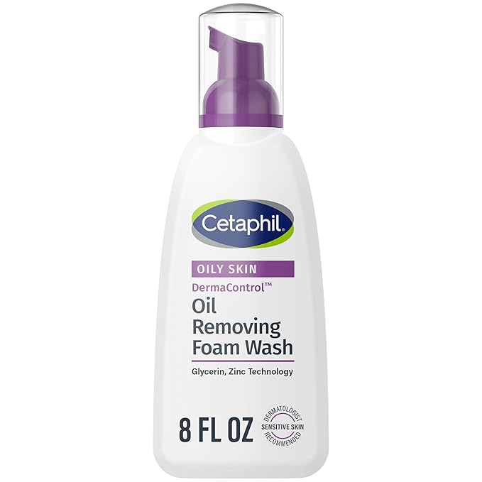 Cetaphil Pro Oil Removing Foam Wash Foaming Facial Cleanser Fragrance Free Formula Suitable for Sensitive Skin 8 Fluid Ounce (Pack of 3)