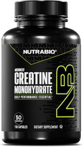 NutraBio Pure Micronized Creatine Monohydrate Capsules Creatine Pills Supports Bulk Muscle Energy Recovery and Strength - Keto Friendly Kosher Creatine Nutritional Supplement for Men and Women