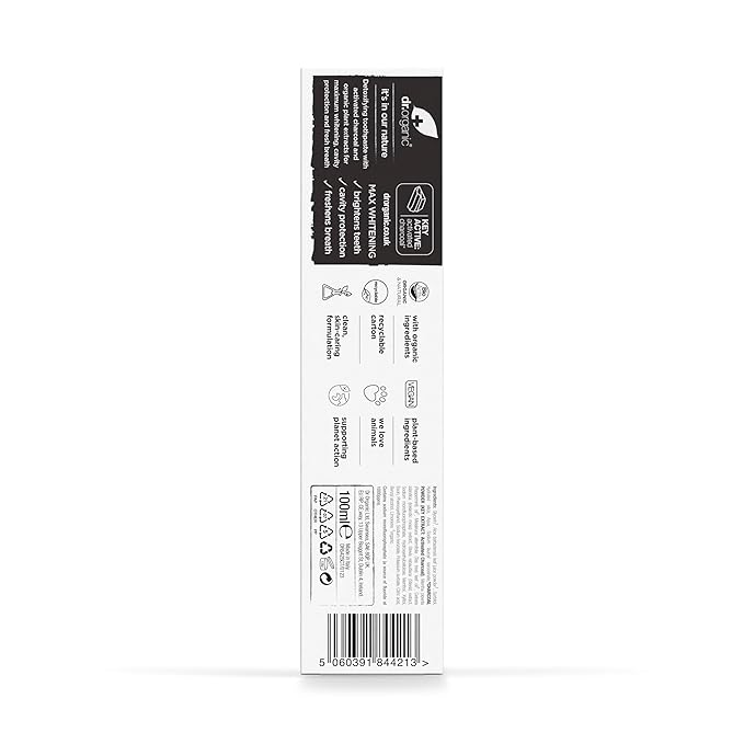 Dr Organic Extra Whitening Charcoal Toothpaste 100ml