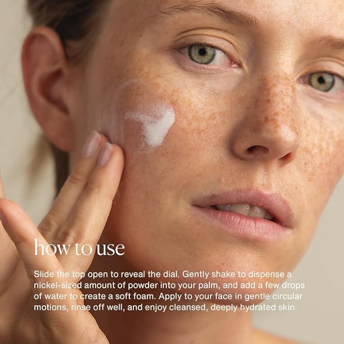 evolvetogether x Joanna Czech Rosemary Enzyme Twice-Daily Face Cleanser for Women &amp Men | Hydrating Gentle Enzymatic Formula For All Skin Types | Vegan Toxin-Free | Made in USA (Fiji 1.41 Oz)