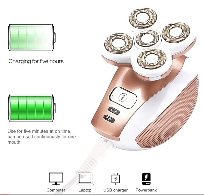Women Waterproof Painless Hair Remover Electric Cordless Shaver Leg Hair Removal for Face Body Arm Underarms USB Rechargeable Bikini Trimmer Razor Epilator