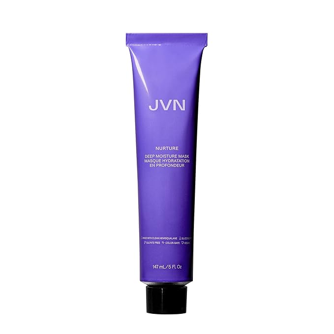 JVN Nurture Deep Moisture Mask Hydrating Hair Mask Conditioning Treatment Reduces Frizz &amp Adds Nourishment All Hair Types Sulfate Free (5 Fl Oz)