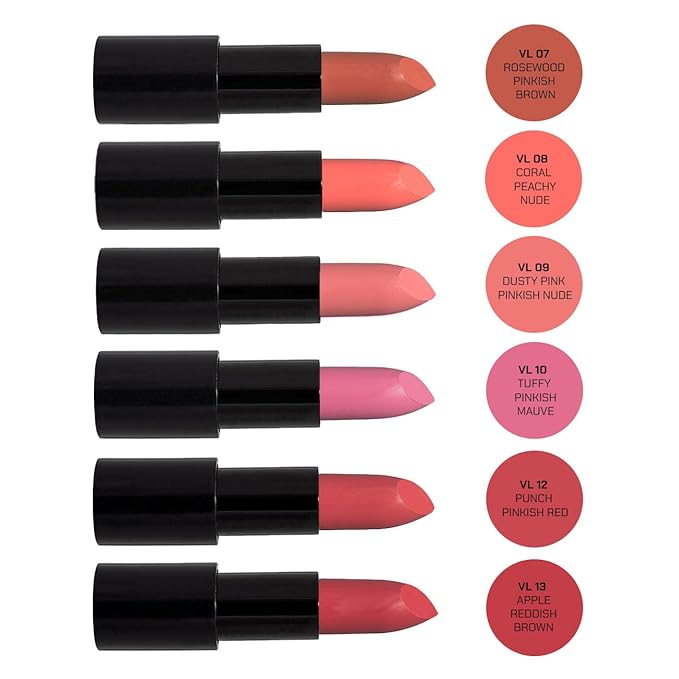 Radiant Professional Advanced Care Lipstick - Ultra Nourishing Moisturizing Long Lasting Matte Lipstick With Vitamin E- UVA UVB Filters - VELVET (08 CORAL - PEACHY NUDE)