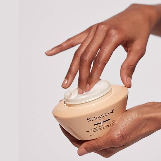 Kerastase Curl Manifesto Beurre Haute Nutrition Strenghening Hair Mask For All Wavy Curly and Coily Hair - Prevents Breakages Softens and Adds Shine 6.8 Fl Oz