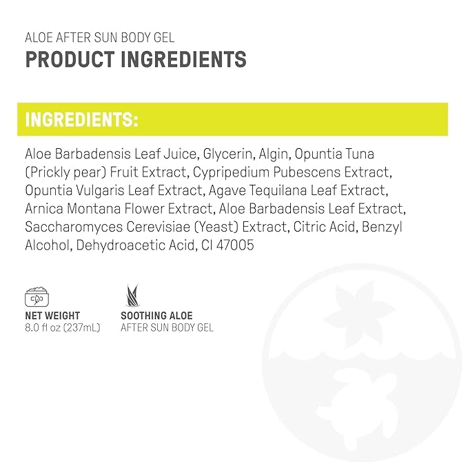 Raw Elements After Sun Body Gel Skin Care with Aloe Balls 2PK
