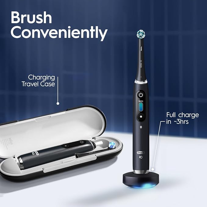 Oral-B iO Series 9 Electric Toothbrush with 3 Replacement Brush Heads Black Onyx