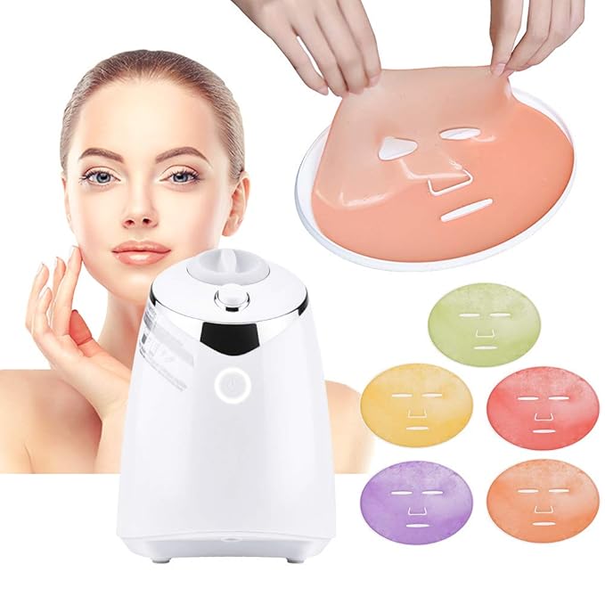DeMoce Face Mask Maker Facial Mask Machine with 32 Counts Collagen Pills Make Your Own Face Masks Kit Home Automatic DIY Face Mask Maker Facial Cream Maker Gifts for Women Girls