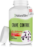NaturalSlim Natural Appetite Suppressant - Craving Blocker Sugar &amp Refined Carbs Crave Control - Energy &amp Metabolism Booster with L Glutamine &amp Thiamine B1 Supplement - 180 Vegetable Capsu