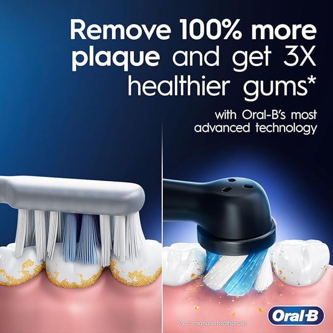 Oral-B iO Series 7 Electric Toothbrush with 2 Replacement Brush Heads Black Onyx