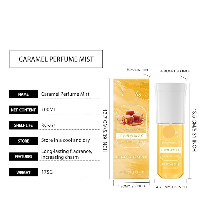 Exquisite Caramel Scented Perfume Spray - Long-lasting Fresh &amp Natural Fragrance(3PCS)