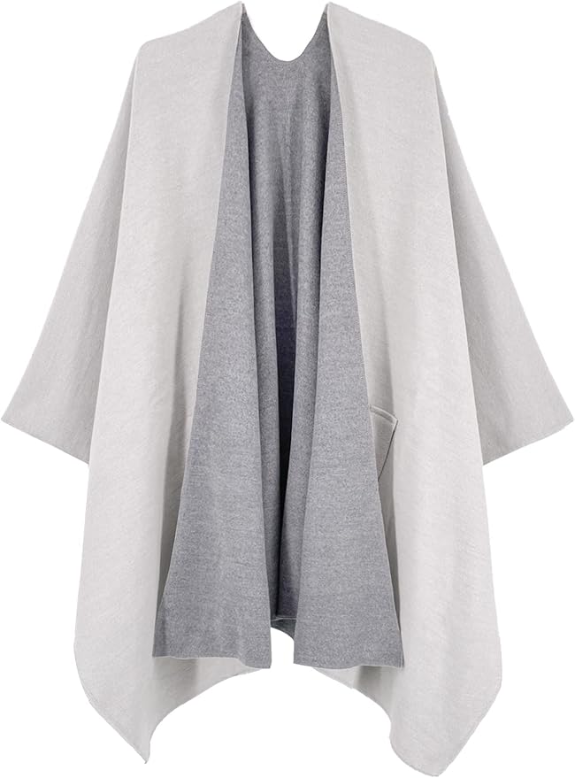 Moss Rose Women's Shawl Wrap Poncho Ruana Cape Open Front Cardigan Shawls for Fall Winter