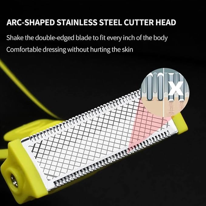 Ailsion Wet and Dry Shaver Electric Razor for Men and Women Shaver for Body Hair Multifunctional Grooming Tool Men's and Women's Electric Shaver for Shaving Pubic Hair (a set) 1
