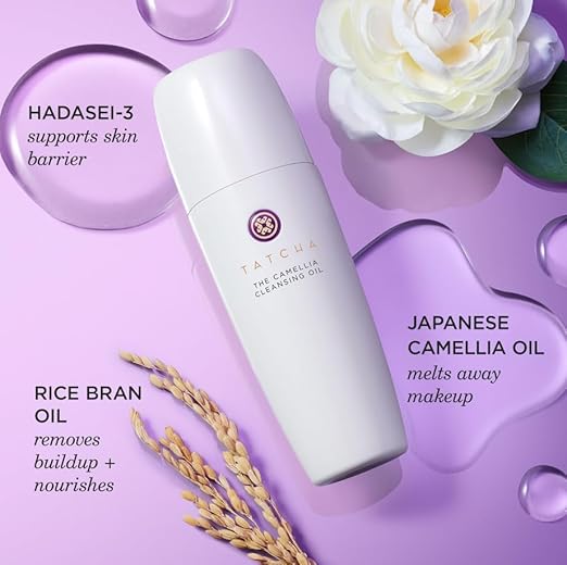 TATCHA Pure One Step Camellia Cleansing Oil | 2 in 1 Makeup Remover Oil &amp Face Wash | 150 ml / 5.1 oz